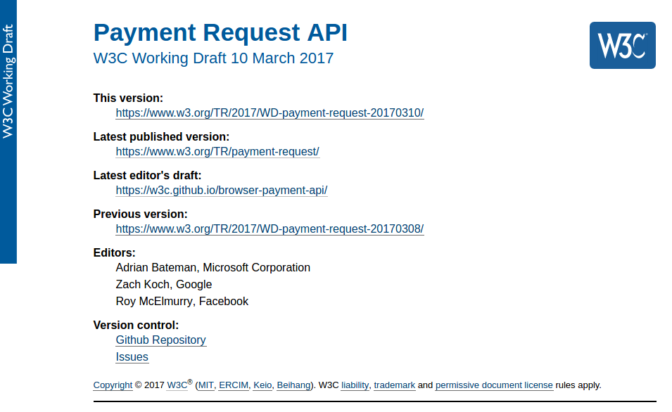 Payment Request API spec