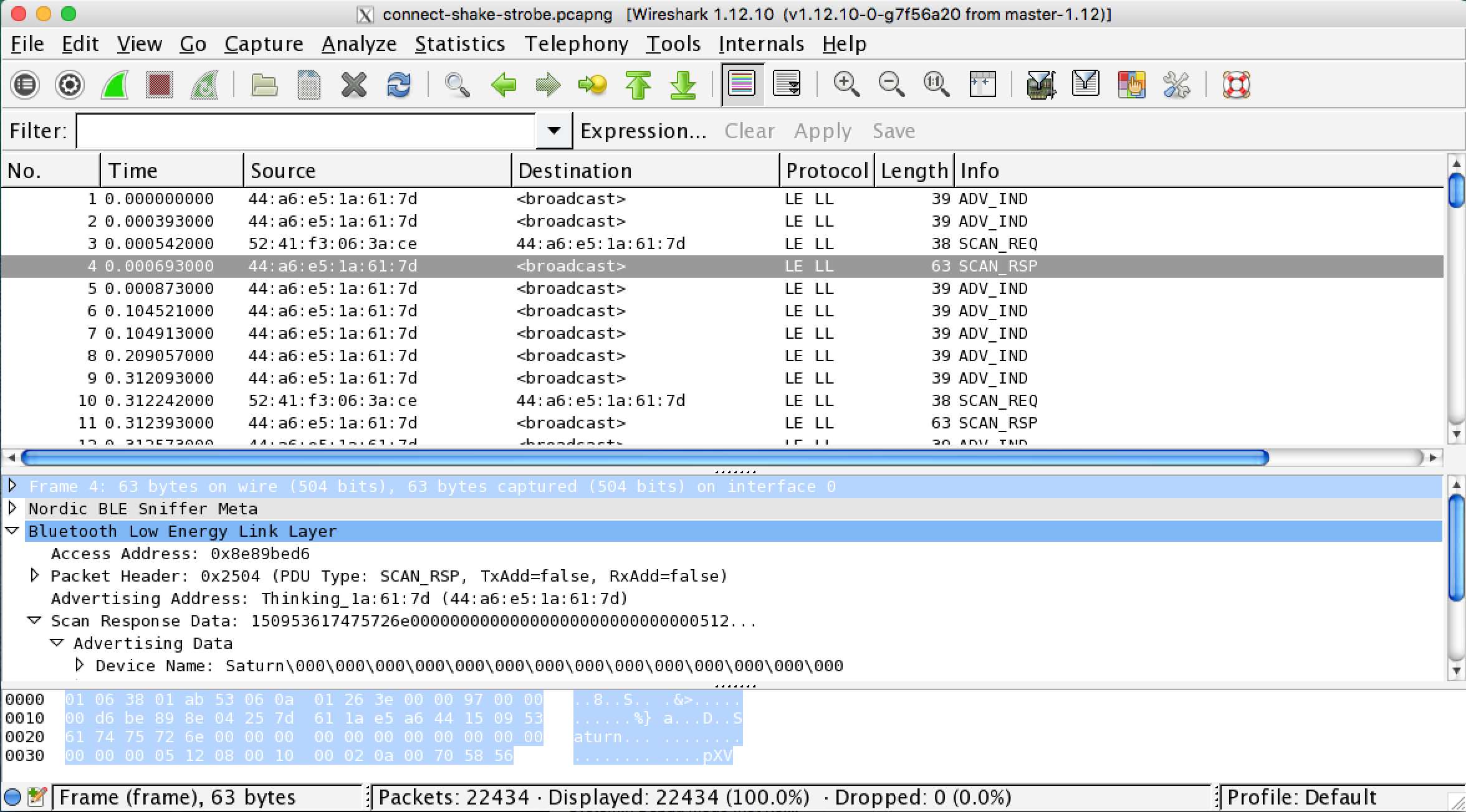 Hackaball scan response