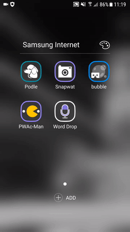 Samsung Internet PWA icons