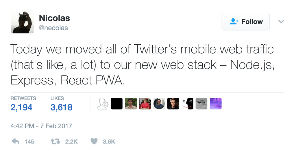 Twitter moved to a PWA